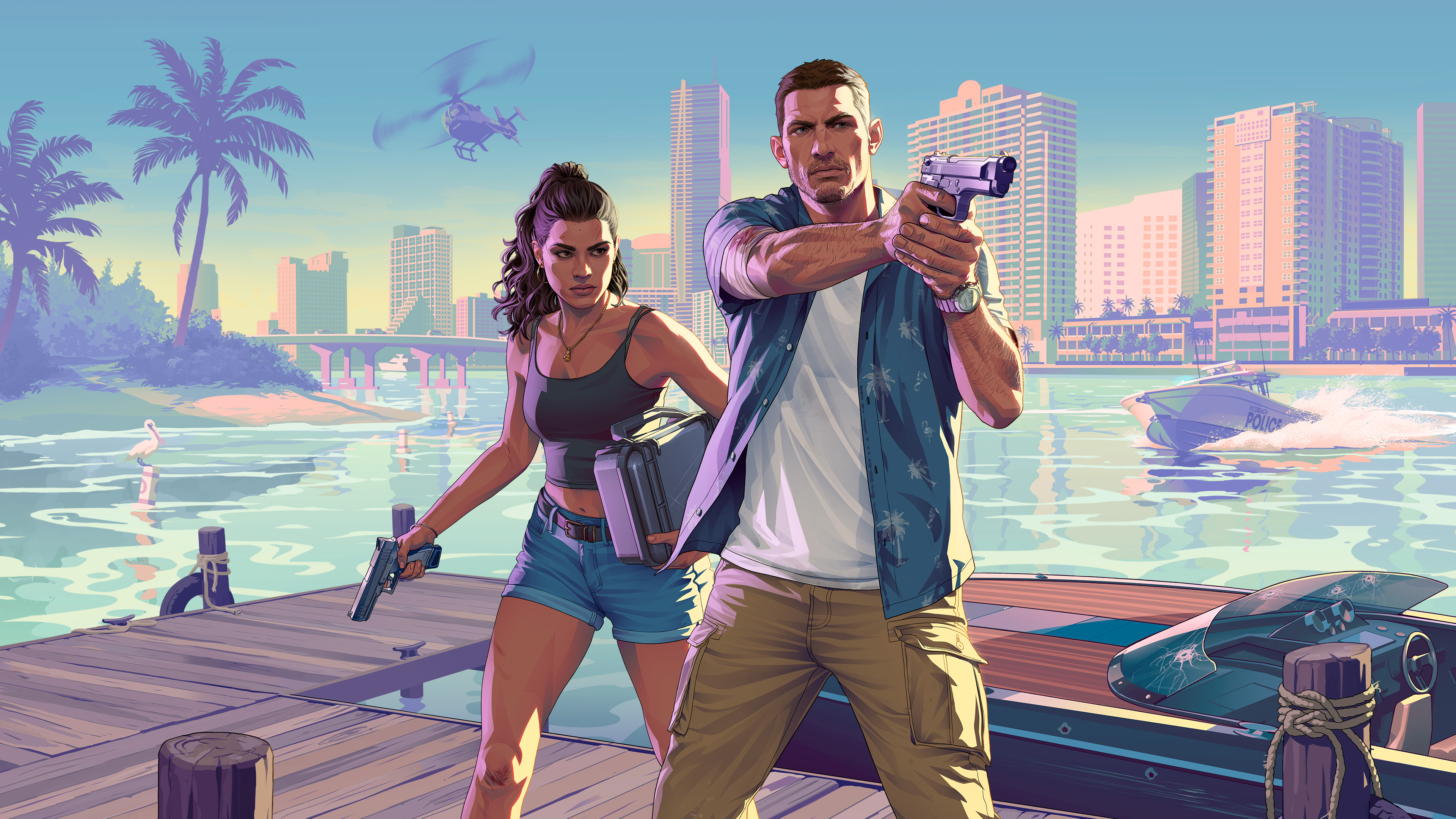 Arte oficial de Jason e Lucía em Leonida